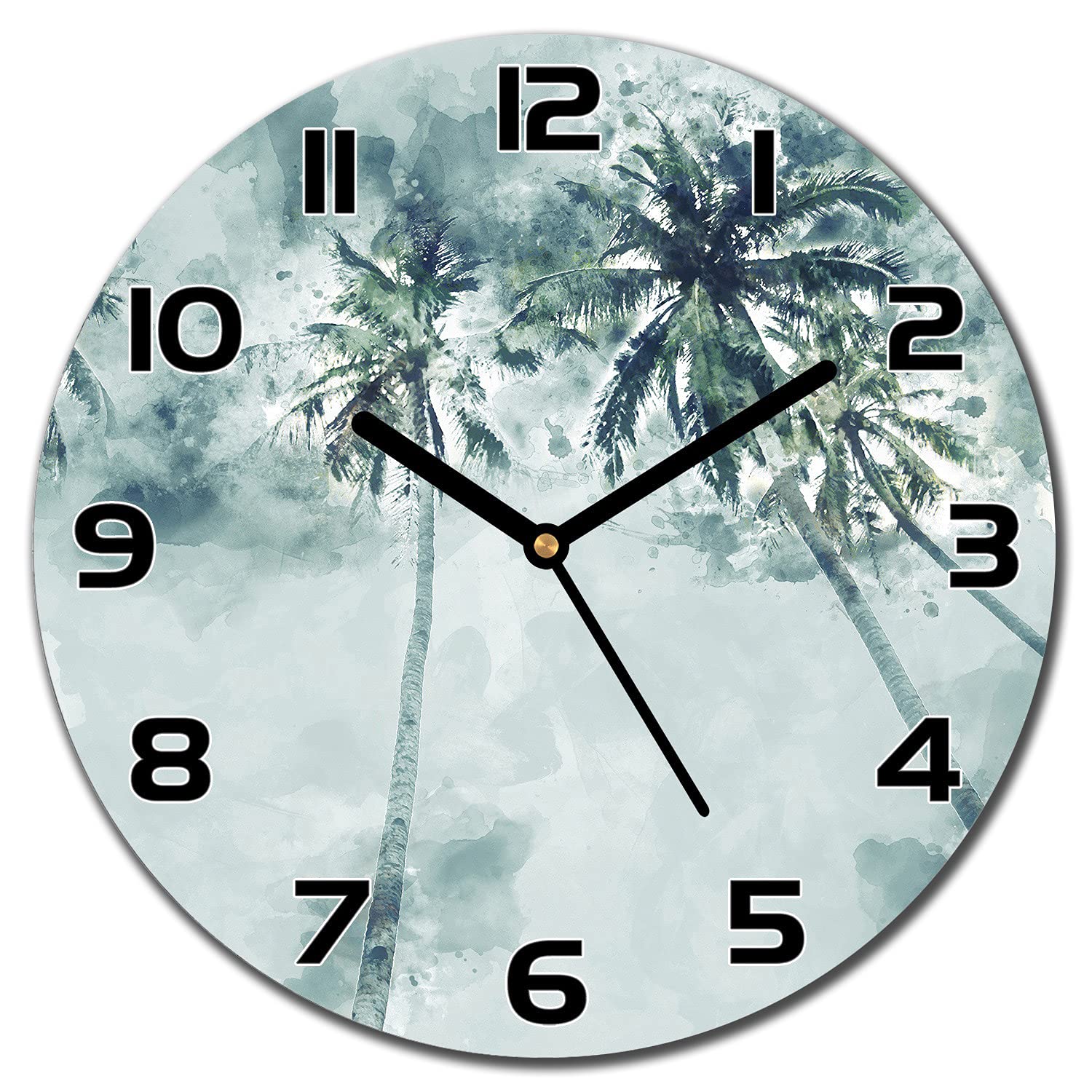 Horloge en verre silencieuse 30 cm pour salon sans bruit de tic-tac