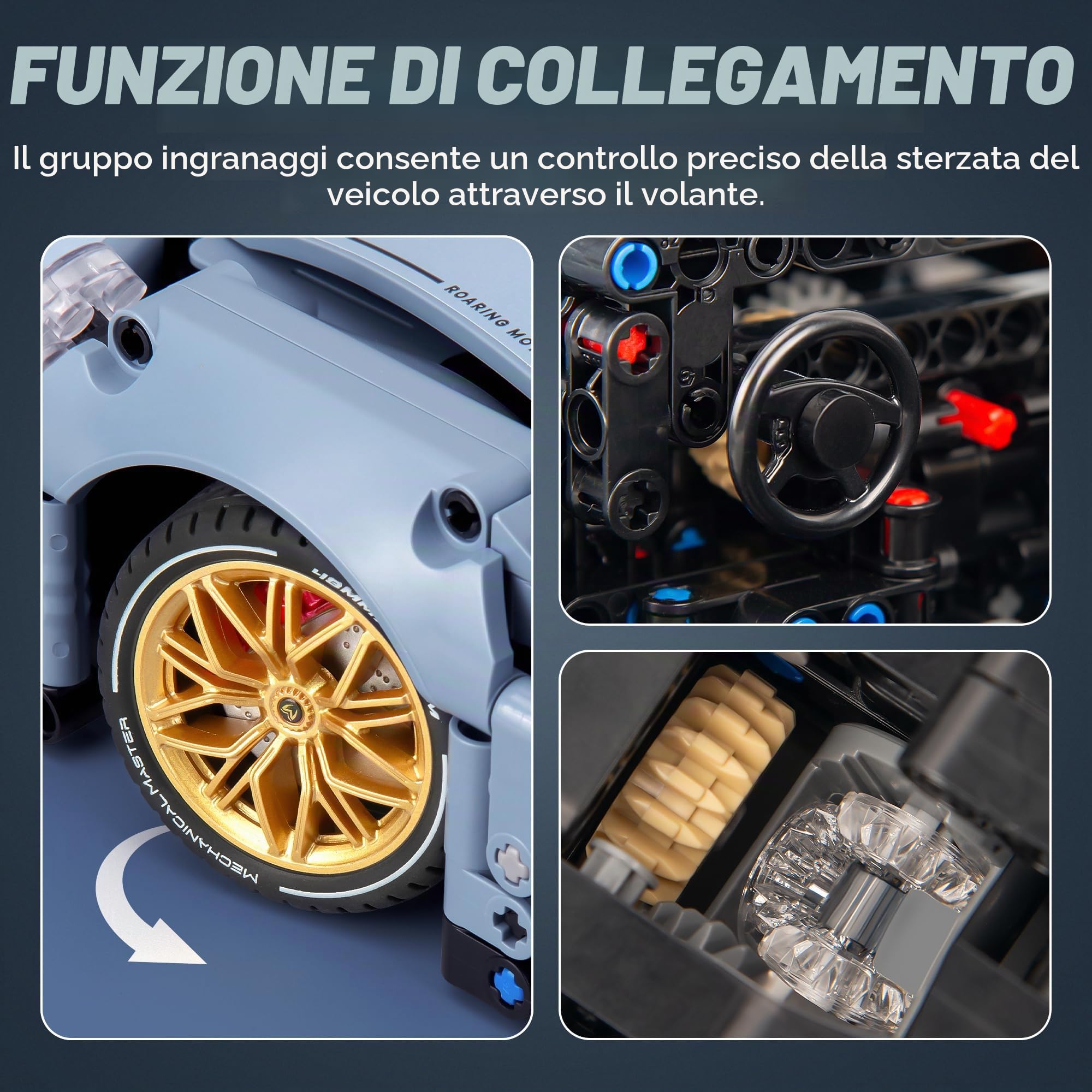 HIGH GODO Technic - Set di mattoncini da costruzione per adulti, 1465 pezzi 1:14, kit per modellismo di veicoli super sportivi, regalo da collezione per uomini e adolescenti dai 14 anni in su