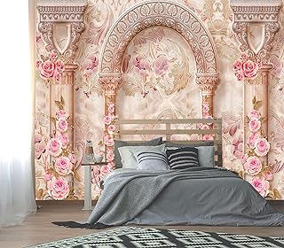 XMPMBM-3d Floral Fabric Wallpaper Pink Peony Bedroom Bathroom Wall Mural...