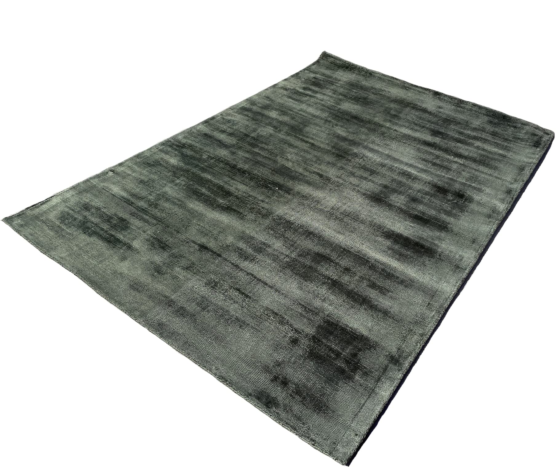 (similar)Home Must Haves Silk Solid Color Contemporary Modern Hand-Tufted 100% Viscose Area Rug Carpet (Hunter Green 94 x 9.’9')