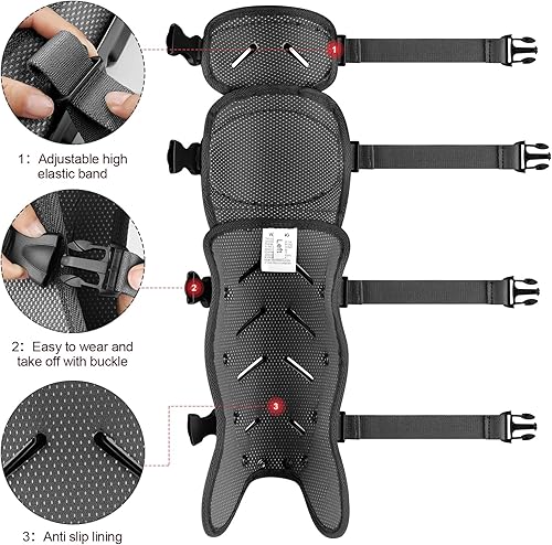 Miniatura 5 de Beutyal Baseball Softball Catcher Leg Guards Shin Guards Youth 12.5 Inch Black