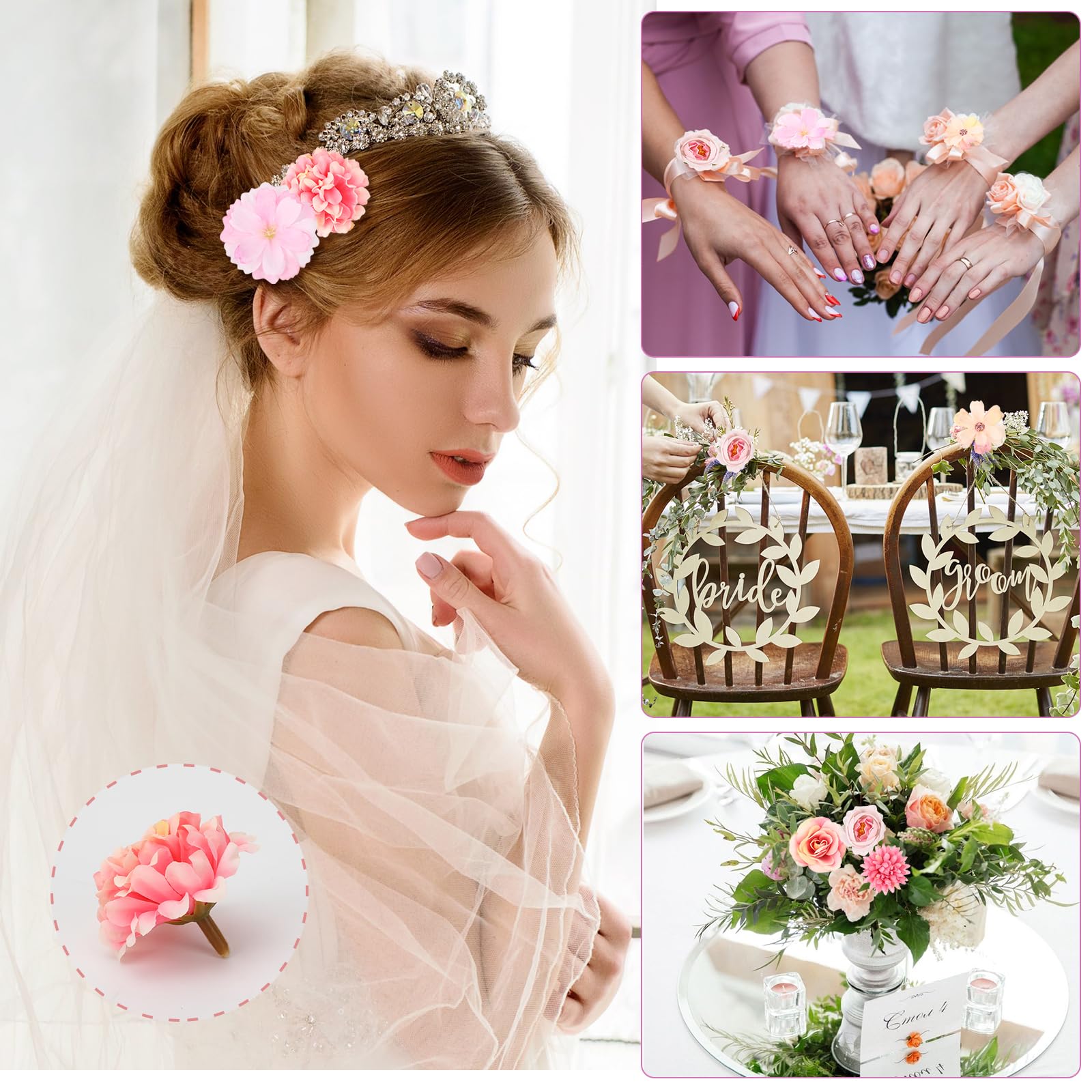 MWOOT 20 Pcs Artificial Flower Heads - Image 3