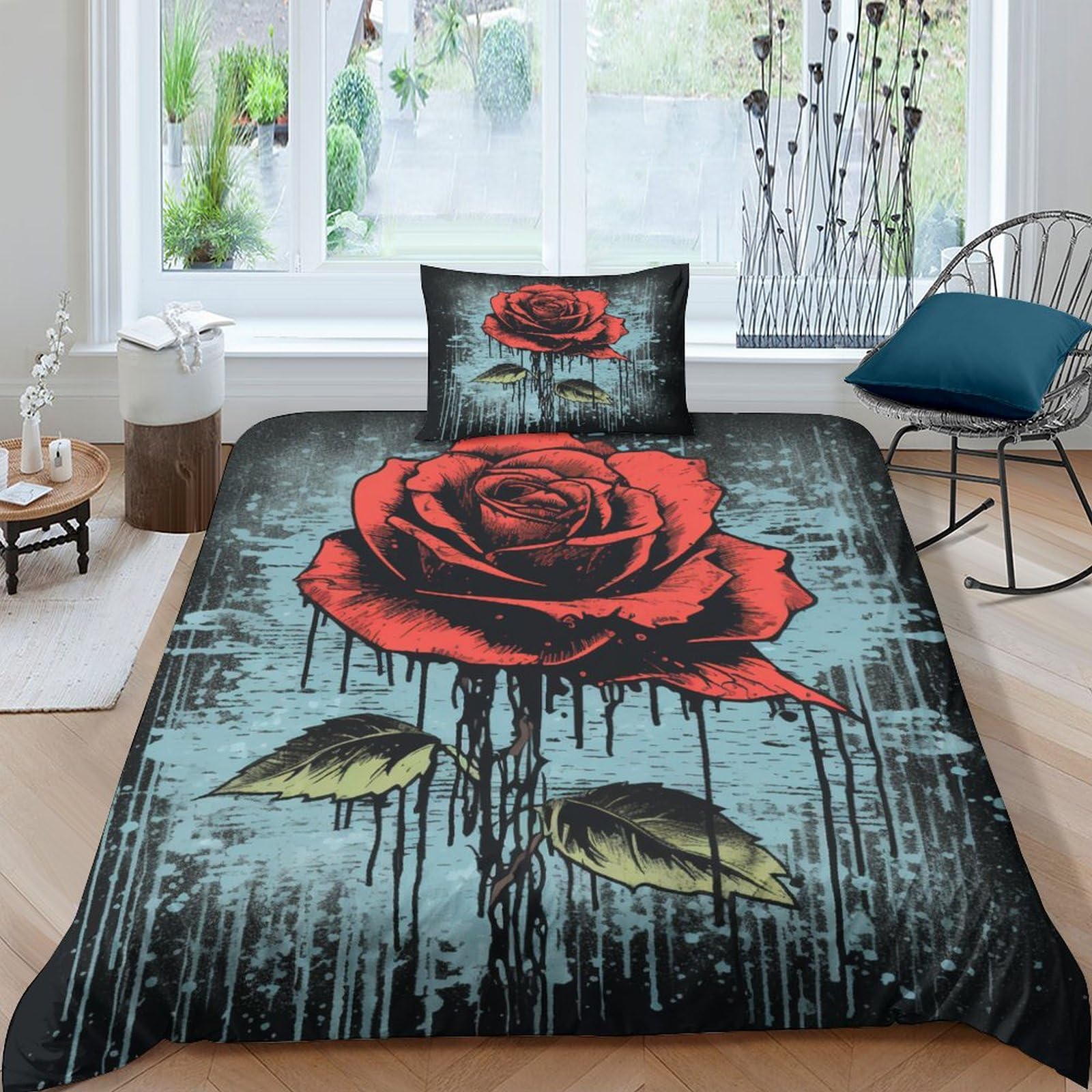 Housse de couette avec fermeture éclair parure de lit microfibre sans pli