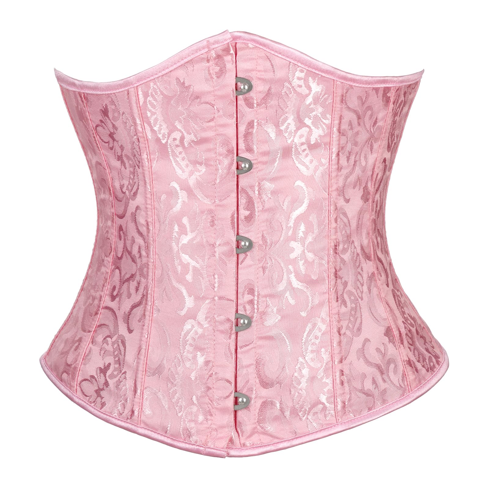 TRIWORKS Korsett Damen Corsage Bustiers Unterbrust Korsett Satin Lace Up Waist Cincher für Halloween und Karneval XS-6XL