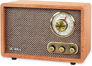 Victrola Willow – Retro Wood Bluetooth Radio with Built-in Speakers: Ele...