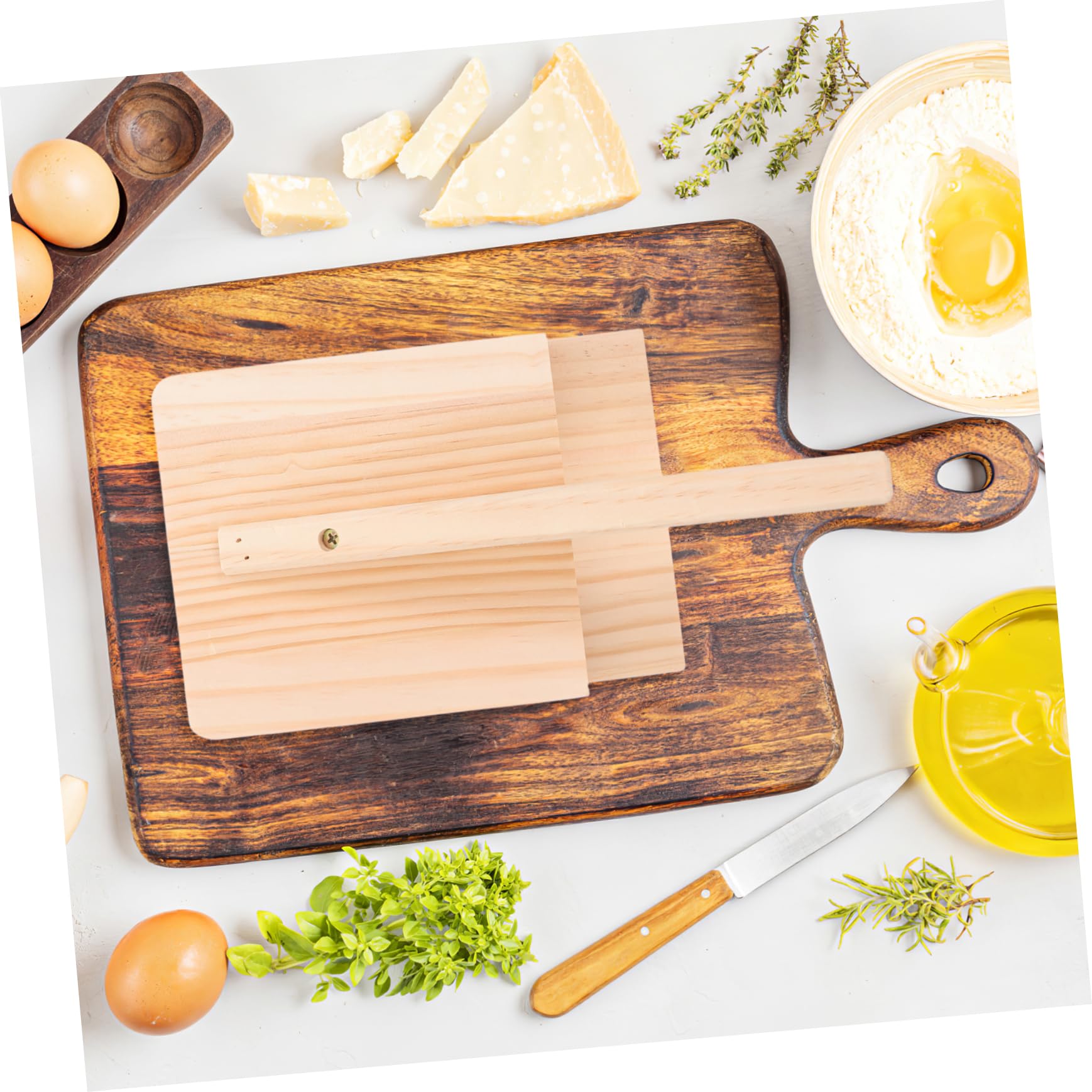 VICASKY Stampo per Ravioli Facile da Usare in Legno e Acciaio Inossidabile per Preparare Sfoglie per Dumpling in Casa, Accessorio Indispensabile per Cucina