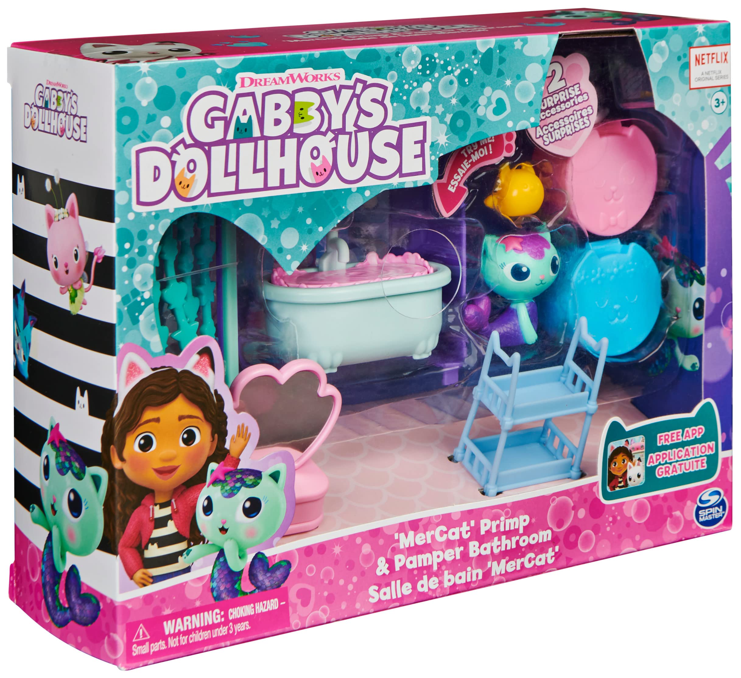La Casas de Muñecas de Gabby - El Baño de Siregata de Gabby's Dollhouse con 1 Figura, 3 Accesorios, 2 Caja Sorpresa y 3 Muebles - Juguetes Niñas 3 años + — view 10