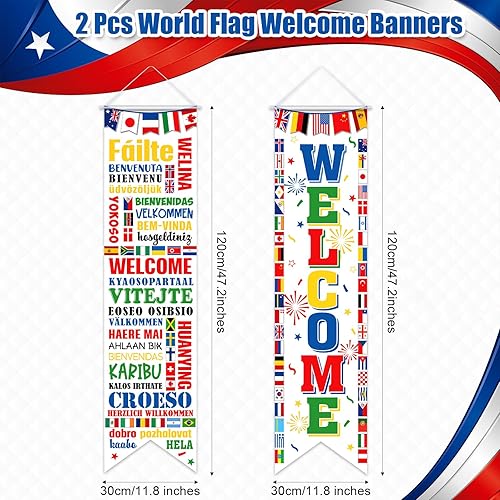 Miniatura 9 de Banderas internacionales de fútbol para decoración de fútbol banderines del mundo cartel de porche regalos de fiesta de fútbol suministros de fiesta