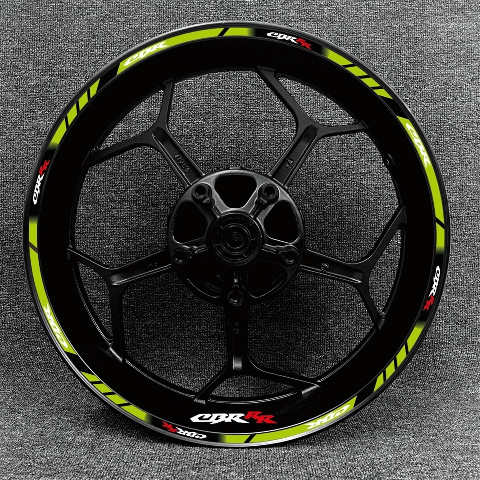 Thick Edge Outer Rim Sticker Stripe Wheel Decals for REPSOL HRC CBR250RR CBR400RR CBR600RR CBR1000RR(Color14)