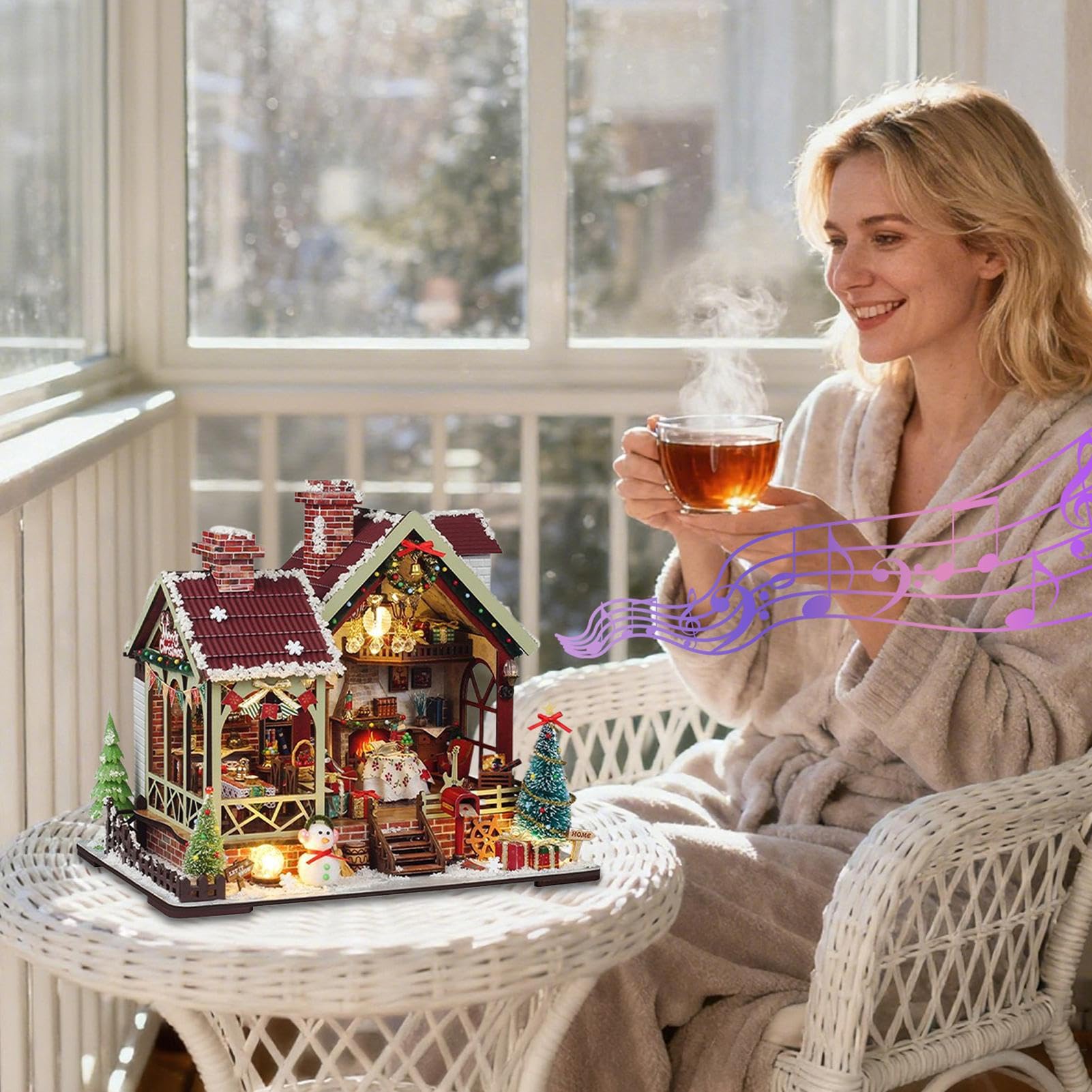Kit fai da te per una casa in miniatura, progetto creativo in legno 3D fai | da te, per adulti e ragazzi, casa in miniatura, per amanti, famiglia, , ragazze, progetti hobby