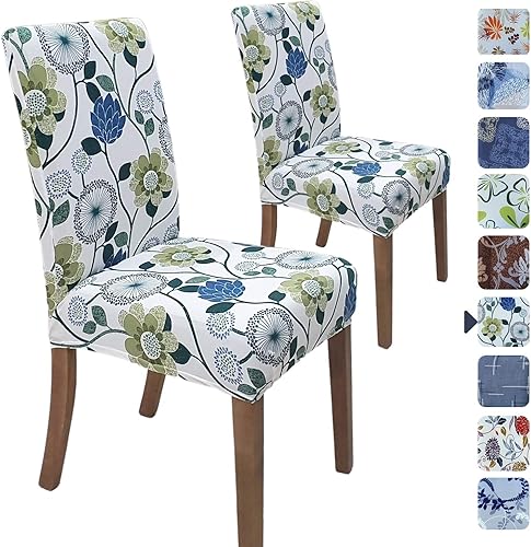 Miniatura 9 de SPRINGRICO Fundas para sillas de comedor, paquete de 6, fundas elásticas para sillas de comedor, de elastano, lavables, fundas para sillas Parsons