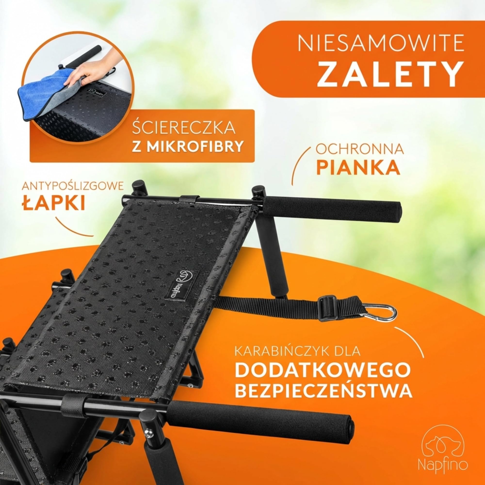 Samochodowa rampa dla pies (do 60 kg), chroniąca stawy, składana rampa do wchodzenia do samochodu, nadaje się do wszystkich modeli