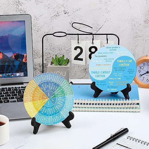 Miniatura 5 de Eaasty 2 piezas de cosas que puedo controlar, decoración de escritorio de oficina con base negra, emociones calmantes, tabla de ruedas, decoración