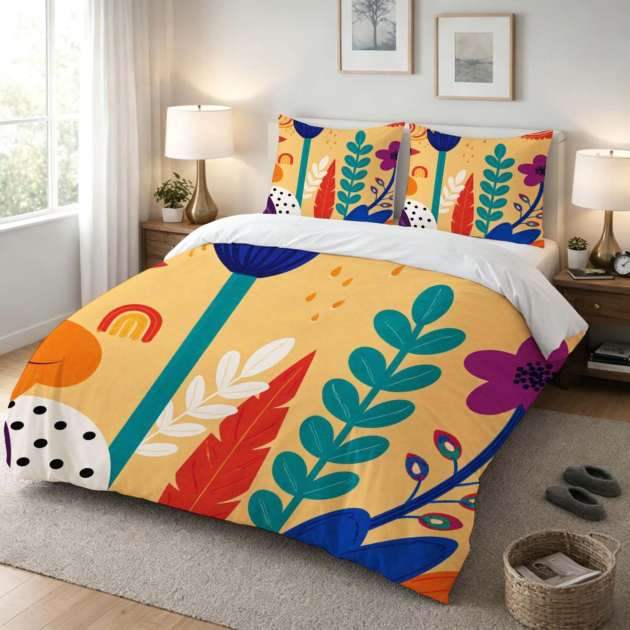 Funda Nórdica 240x260 cm Flor Colorida para 180 camas-G49