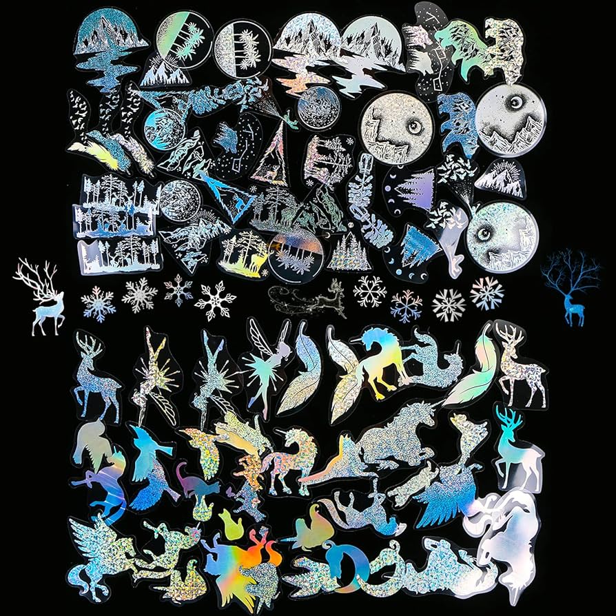 紙もの　大量　まとめ売り　コラージュ　素材　ステッカー　中古品 81枚セット シール ステッカー コラージュ 素材 コラージュ