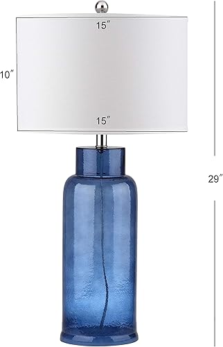Miniatura 4 de Safavieh Lighting Collection lámpara de botella de vidrio y lámpara de mesa blanca