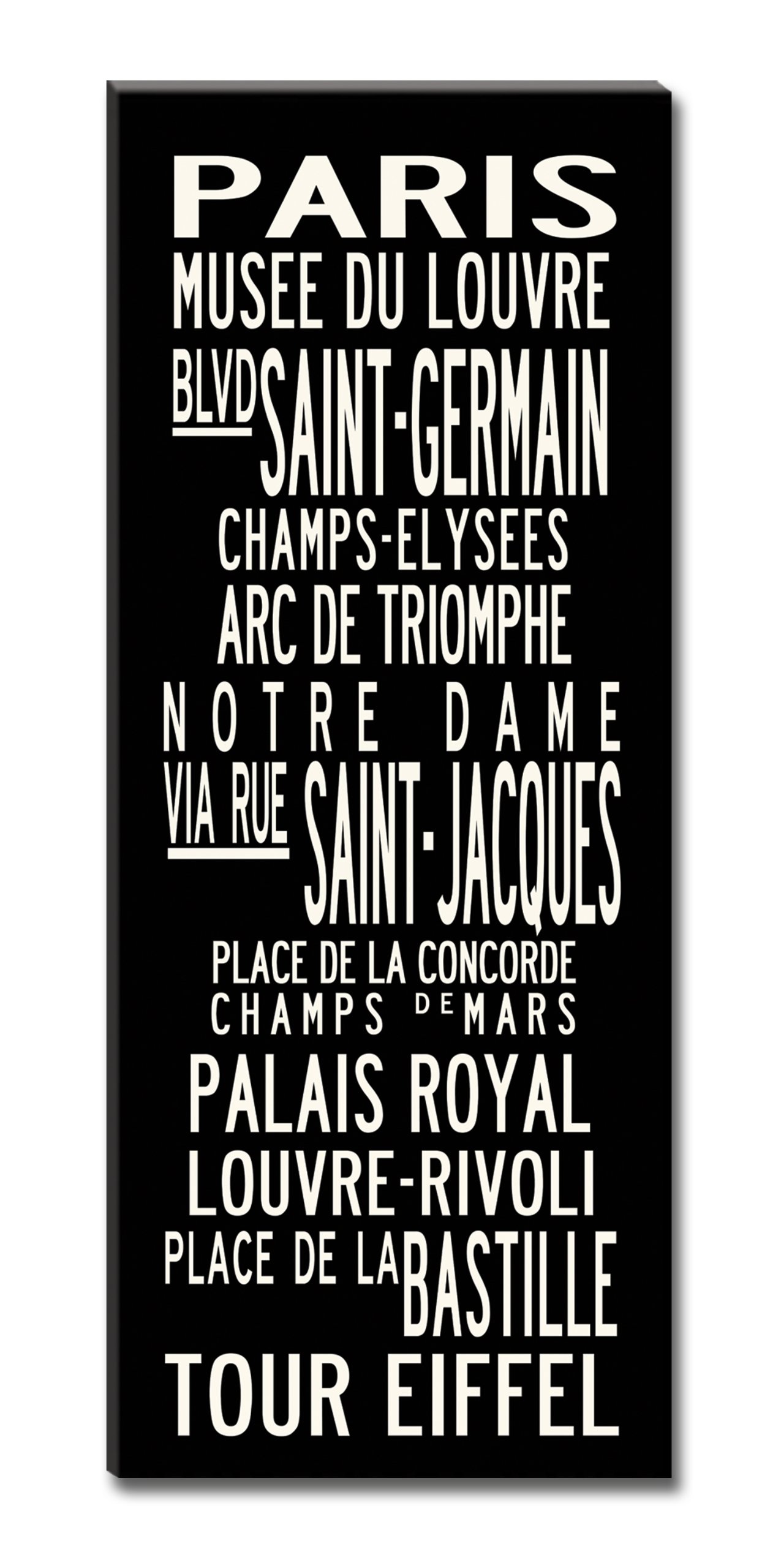 Sale-Subway Sign Wall Art-Paris- Gallery-Wrapped Canvas-22x42