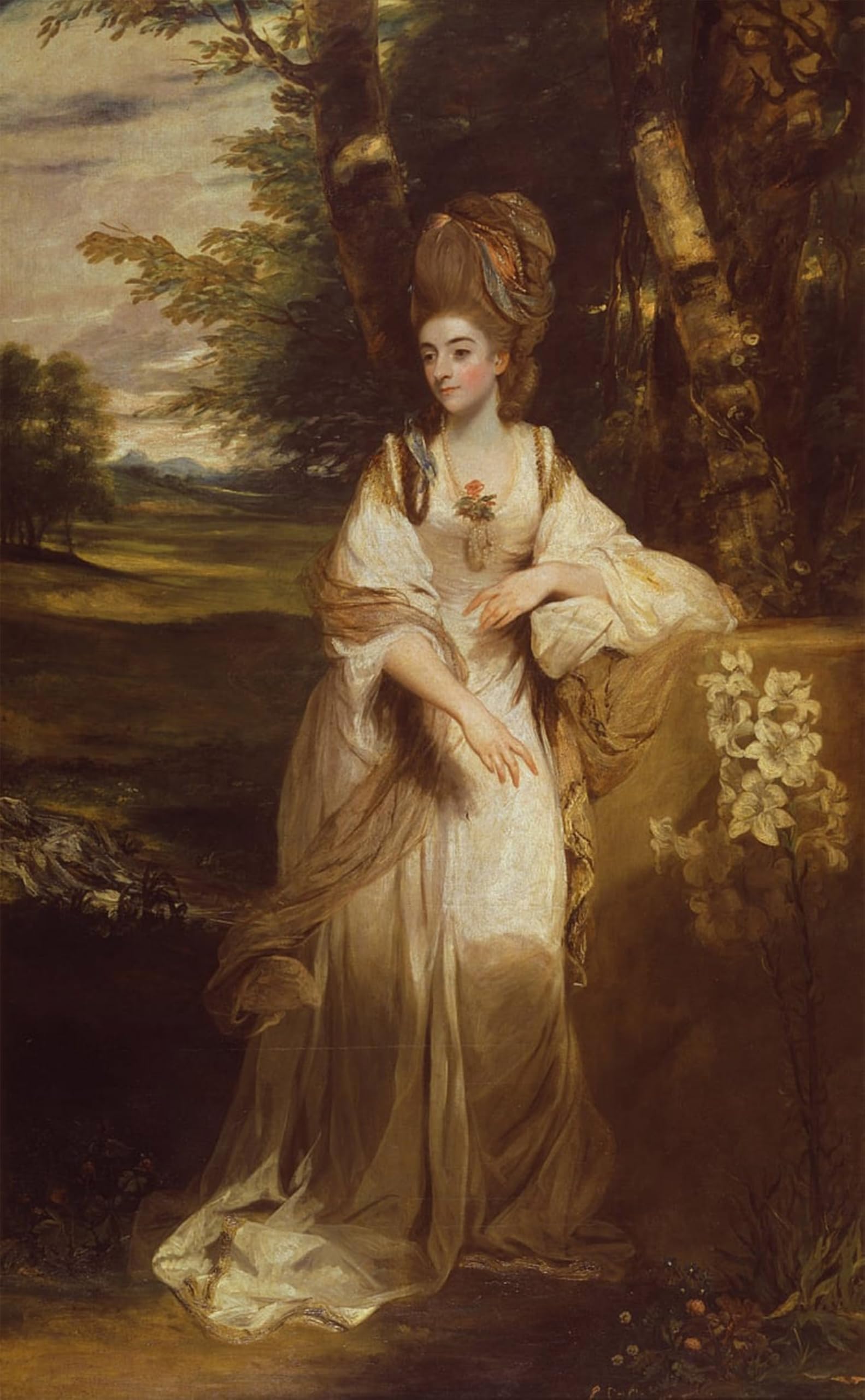 ARTXLXXBN Famous Print Painting Colorful Art Print Lady Bampfylde by Joshua Reynolds Canvas Art Decorations for Home Decor 60x90cm