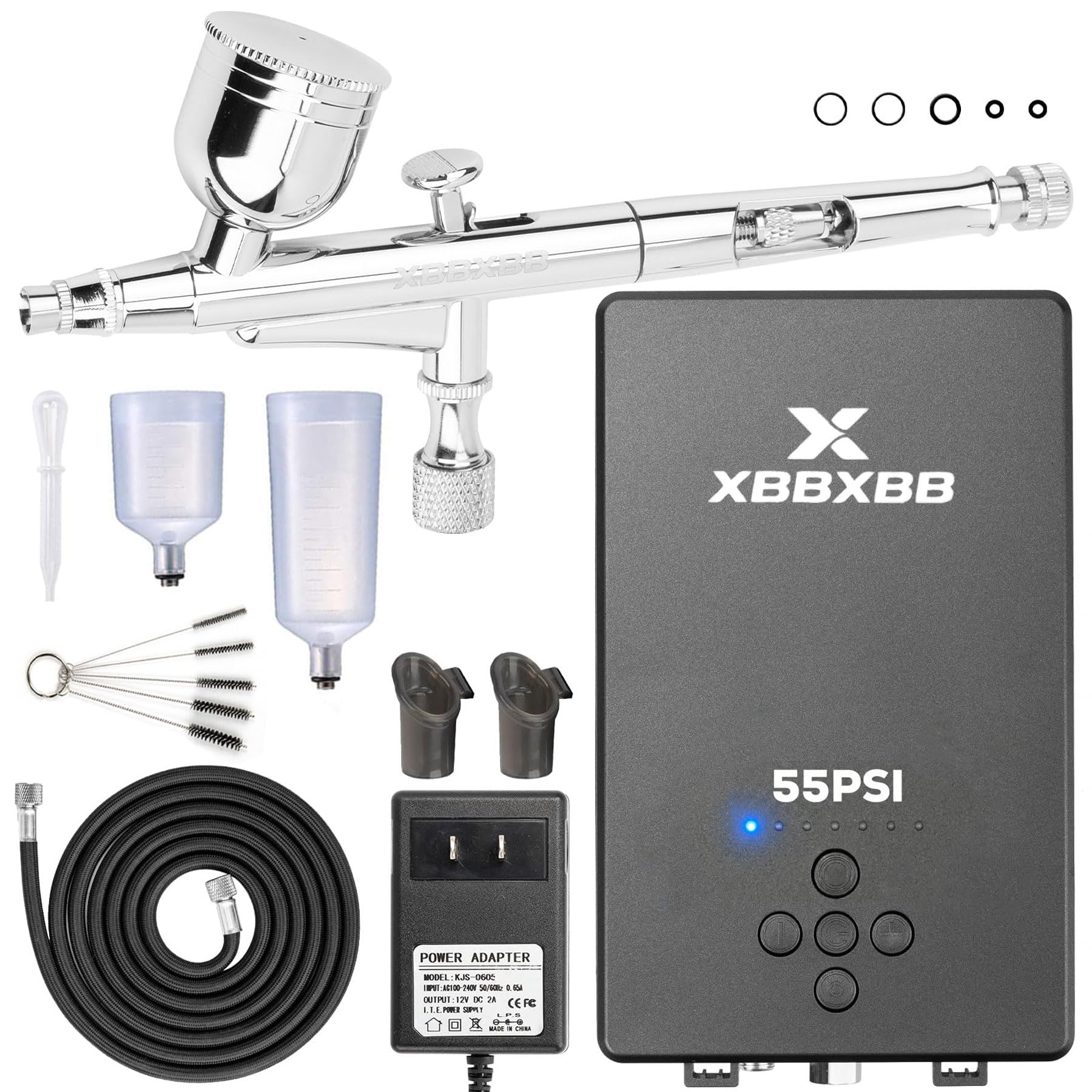 Amazon.com: XBBXBB 55PSI Airbrush Kit with Compressor, Dual Port