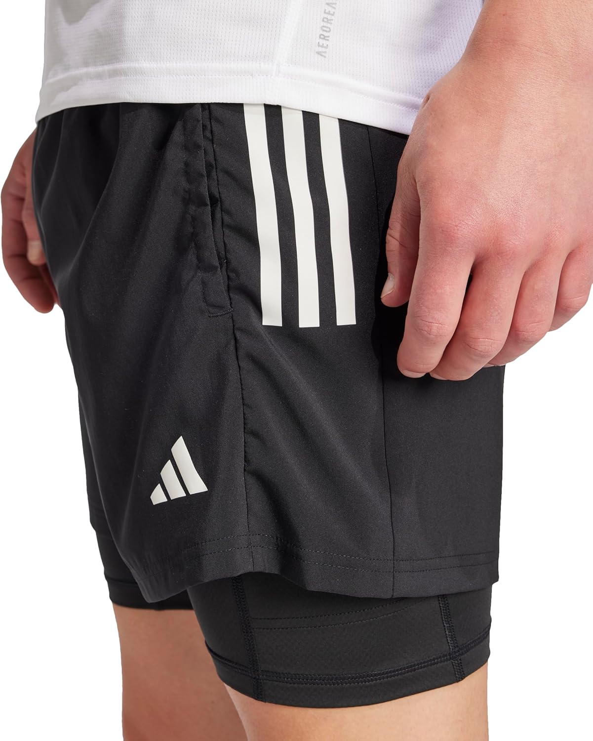 Adidas Mens Own The Run Climacool Two-in-one 5 Pockets Shorts - Image 3