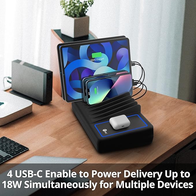 SIIG Estación de Carga 10 Puertos 150W y Dock USB-C Video LAN PD 100W miniatura 2