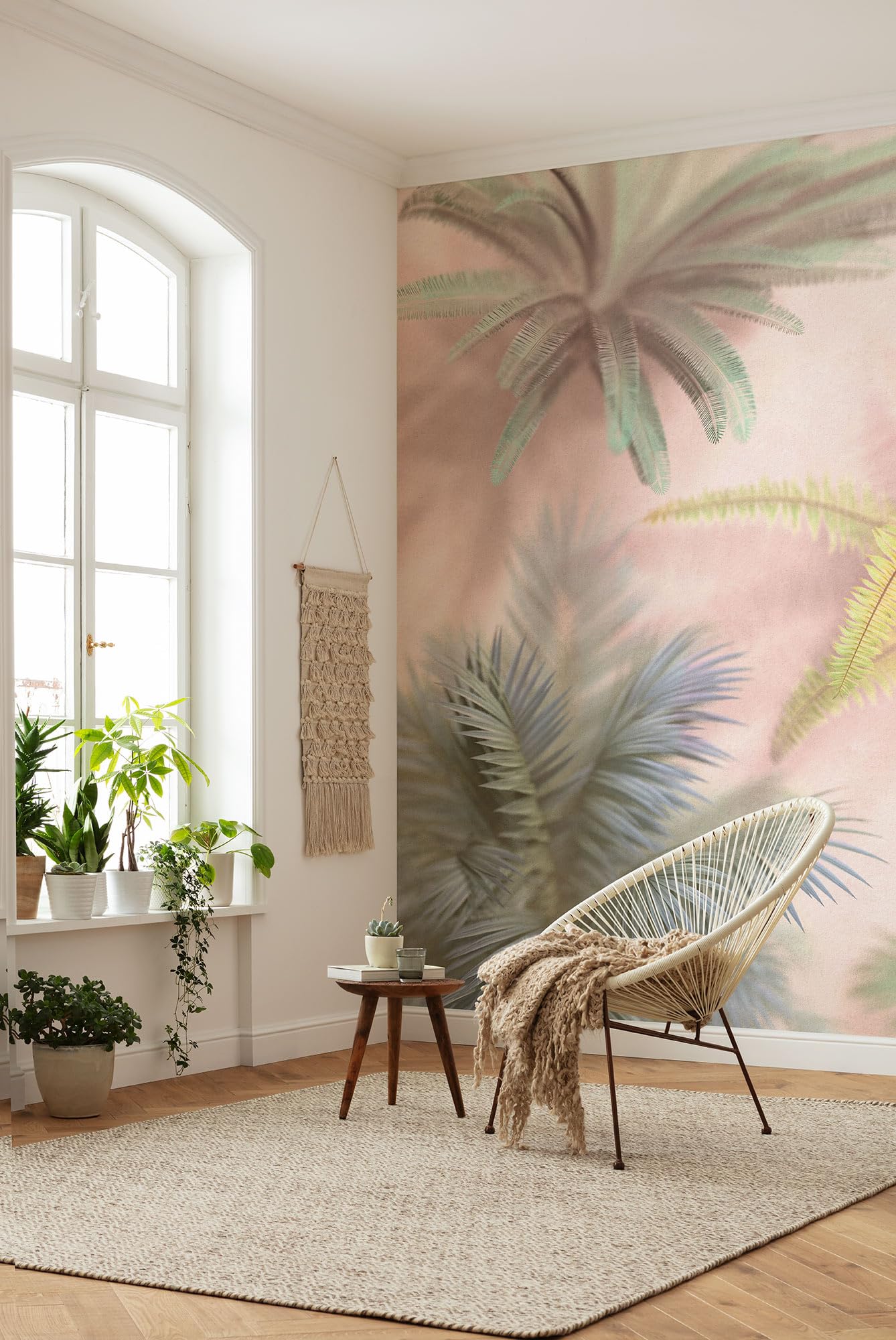 Komar Non-Woven Photo Wallpaper - Vague Botany - Size 200 x 250 cm - Wallpaper, Wall Decoration, Living Room, Bedroom, Office