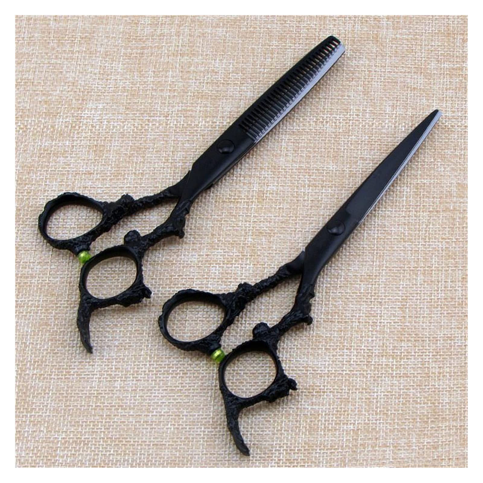 Schere Zum Haareschneiden, 5,5 Zoll, 6 Zoll, Black Dragon, Haarschneideschere, Effilierschere, Flachschnitt-Friseurschere, Haarschneideset,5,5 Zoll Set-Q