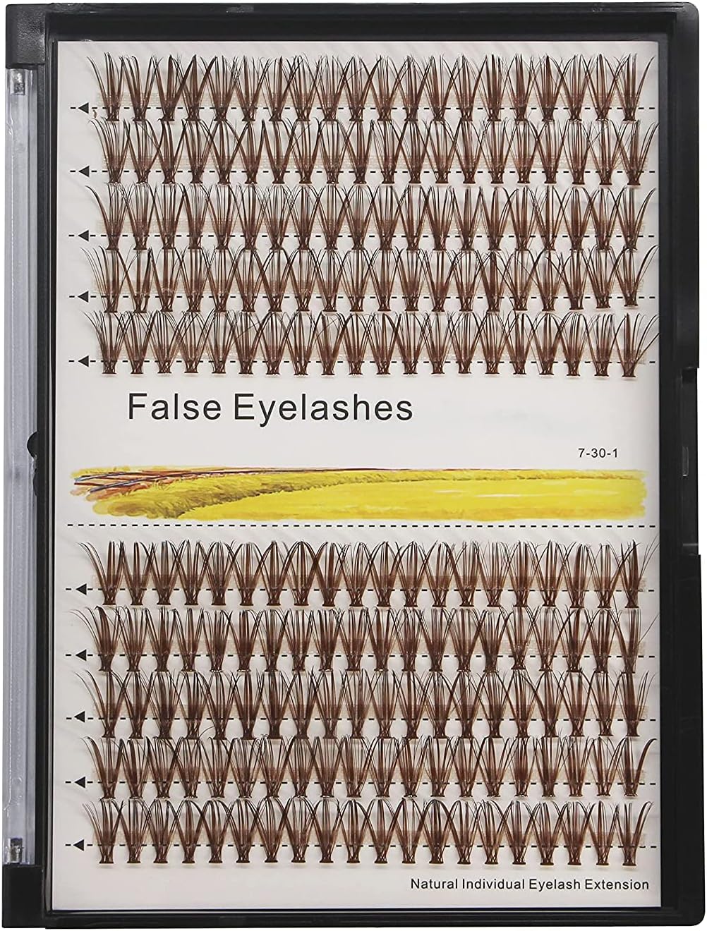 Hannahool10-20mm Available 120pcs Thickness 0.07mm D Curl Brown Color Individual False Eyelashes Natural Long Makeup Colorful Cluster Eyelashes Volume Eye Lashes Extensions (16mm)