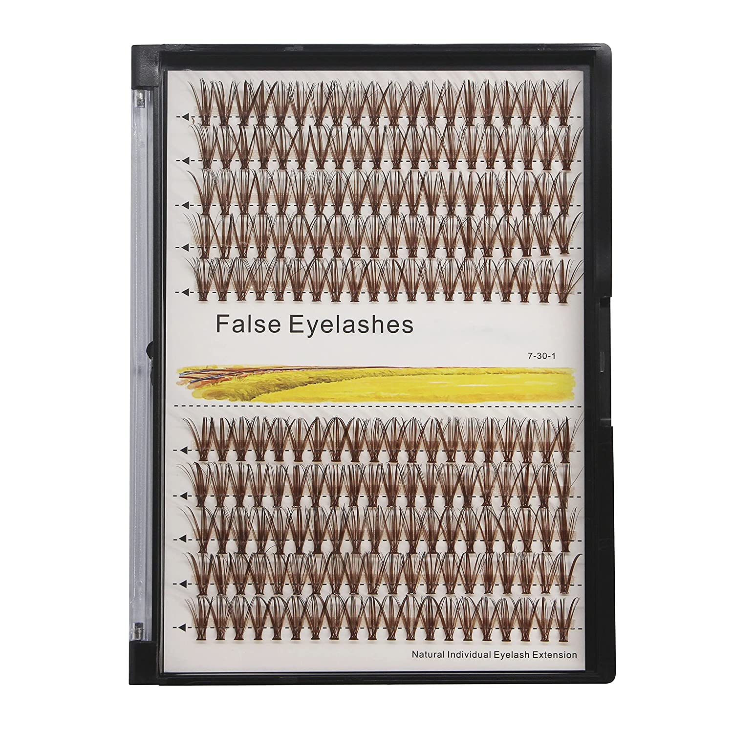 Hannahool 10-20mm Available 120pcs Thickness 0 07mm D Curl Brown Color Individual False Eyelashes Natural Long Makeup Colorful