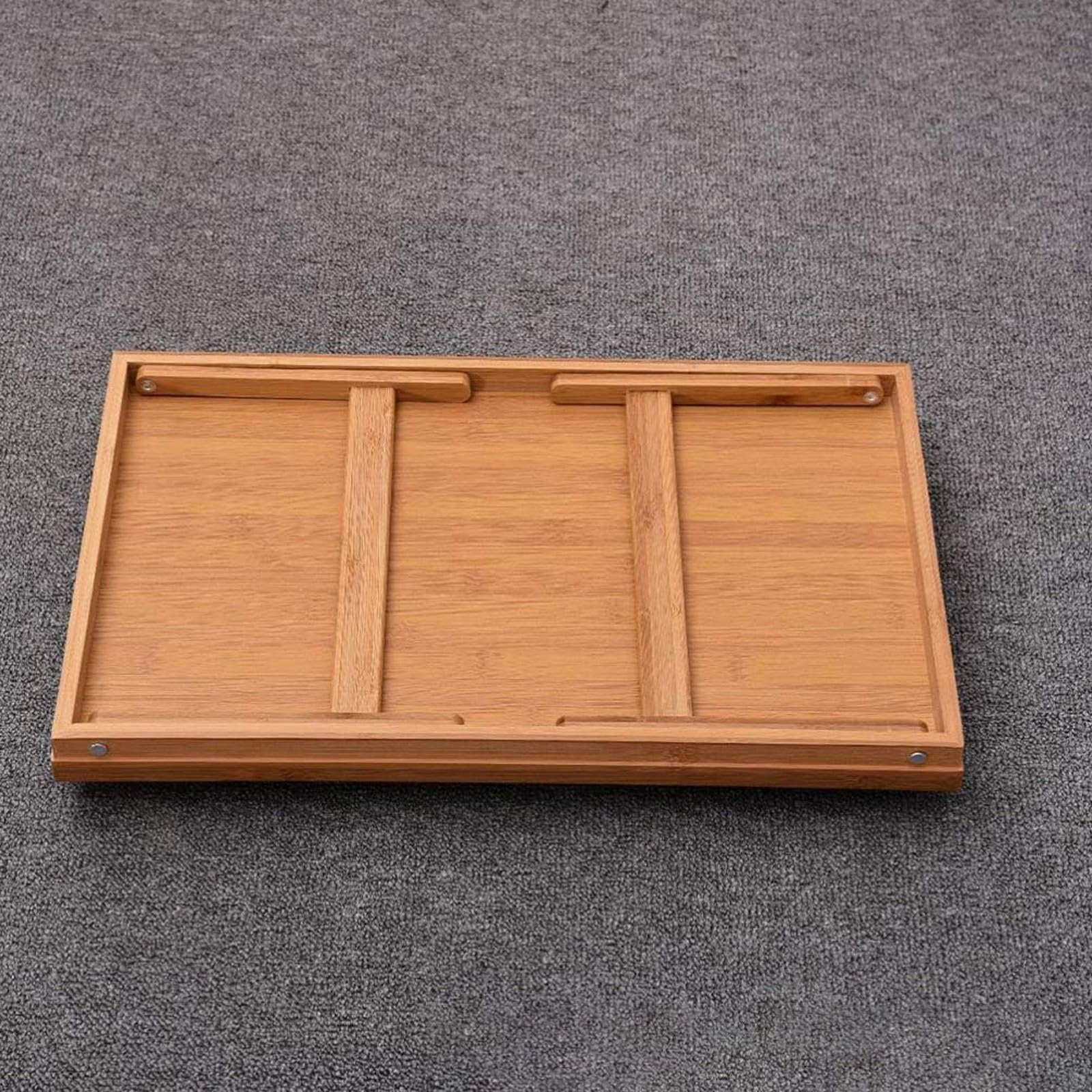 Plateau Pliant Plateau Service en Bambou Plateau Service à Thé Plateau en Bambou Durable Plateau DéCoration IntéRieure Plateau DéCoratif Plateau Facile à Nettoyer(1 pcs)