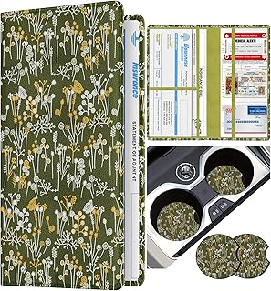 Slohif Car Registration and Insurance Card Holder with Magnetic Shut 0826-11