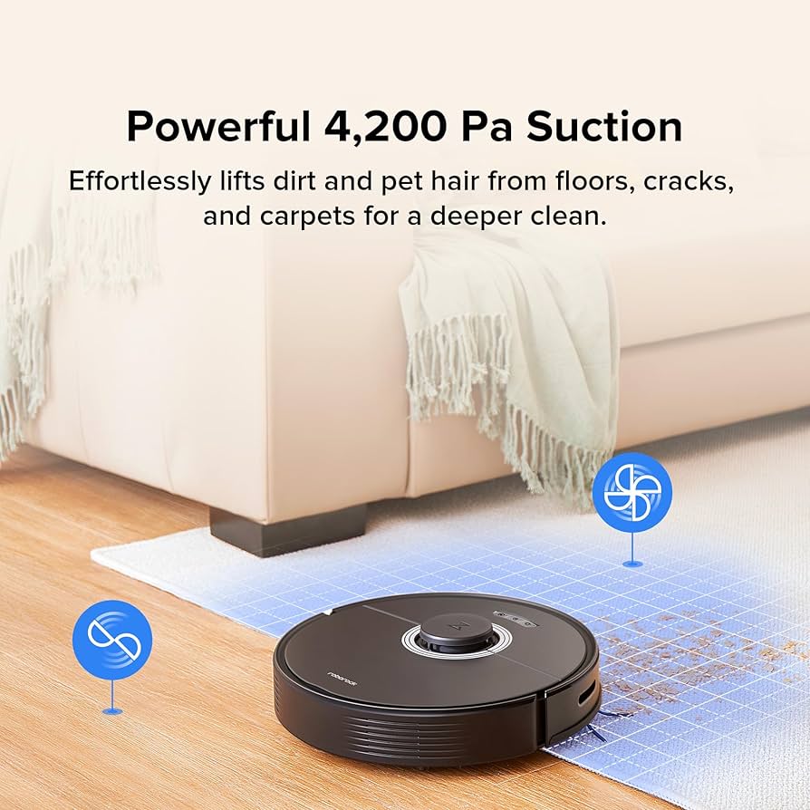 Roborock Q7T＋ Roborock Q7T+ Robot Vacuum & Mop Cleaner - Black – Tech