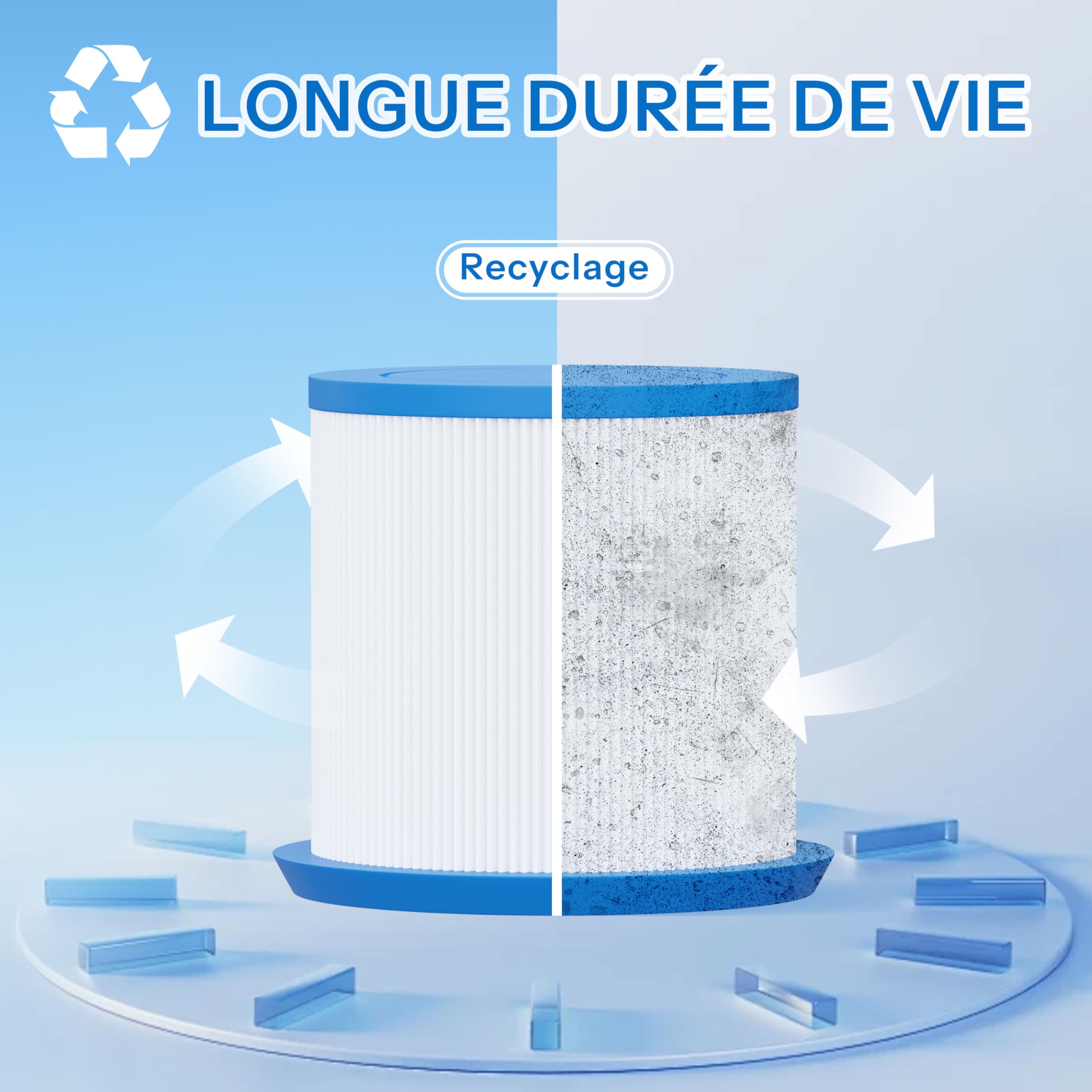 Cartouche Filtrante Spa Compatible avec ProClarity 6473-161, 2PCS