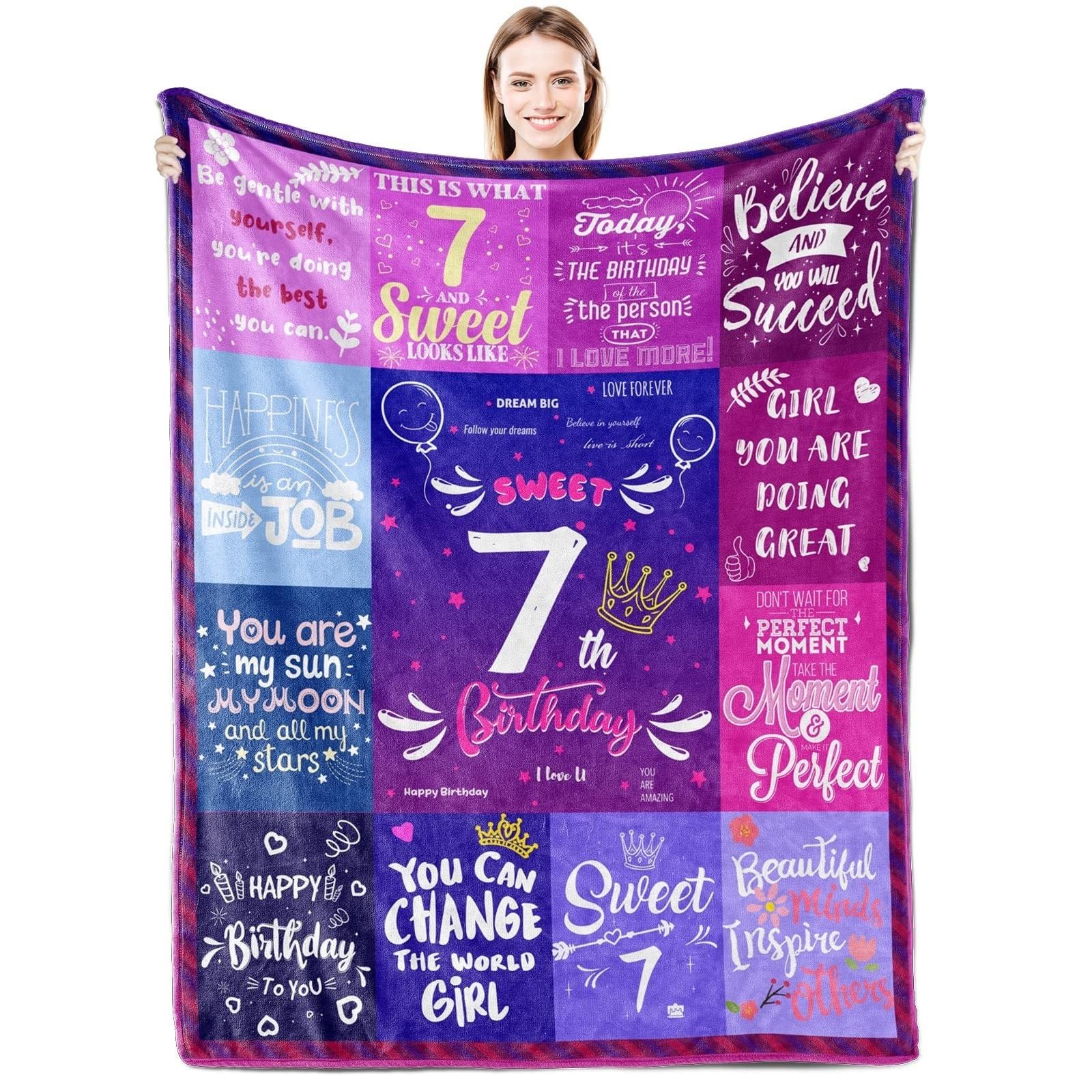 THE WHITE SHOP Girl Gifts Blanket 50"x60", Gifts for Girls, Girl Gifts for Birthday, Bday Gift Blankets, Gift for Girl, Birthday Gifts for Girl (Size : A)