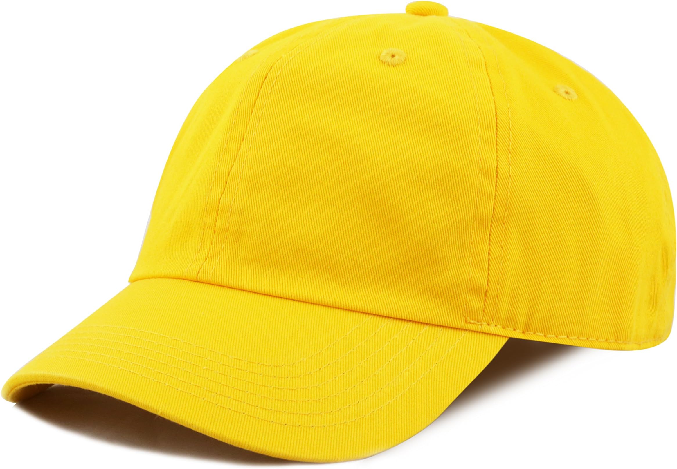 Kids Washed Low Profile Cotton and Denim UPF 50+ Plain Baseball Cap Hat