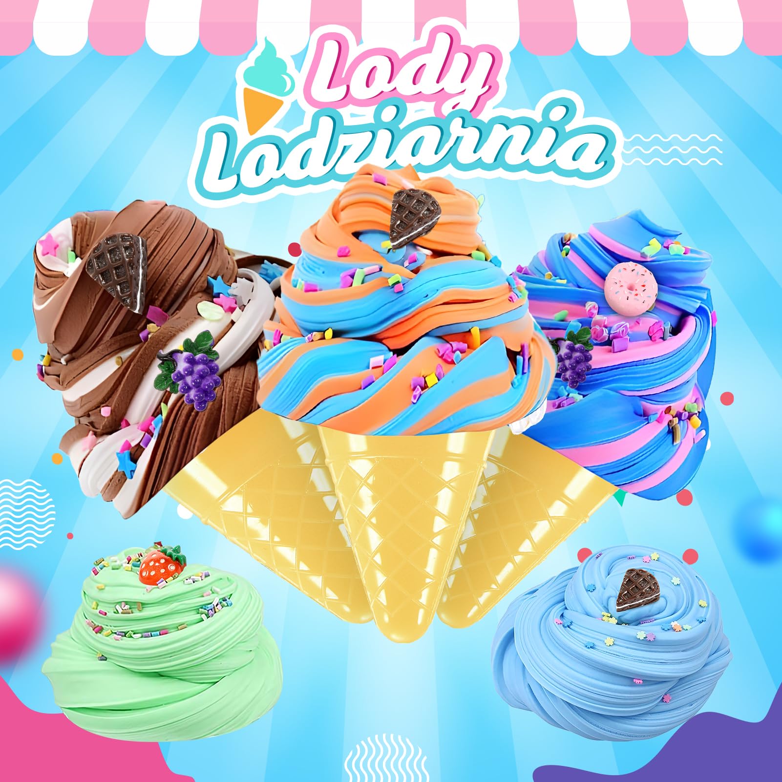 Adeokay Slime Zrób Swój Własny Zestaw, Prezent dla Dziewczynek 6 7 8 9 10 11 12 Lat Zestaw Slime dla Dziewczynek 6-12 lat Pomysły na Prezent Slime Fluffy Girls Stuff Prezent Urodzinowy dla Dziewczynek