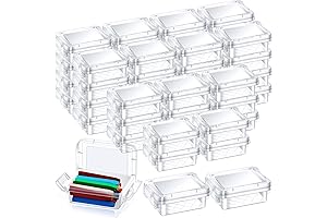 Kid-Friendly, Stackable Solution: 24 Pcs Crayon Box with Clear Lid for Organized School Art Supplies