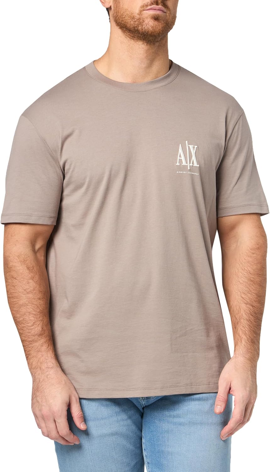 Armani Exchange Mens Chest Icon Logo Tee