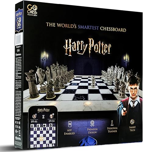 Juego de mesa de ajedrez electrónico de Harry Potter. Mini asistente GoChess. Juego de ajedrez iluminado para adultos y niños. Todos los niveles de