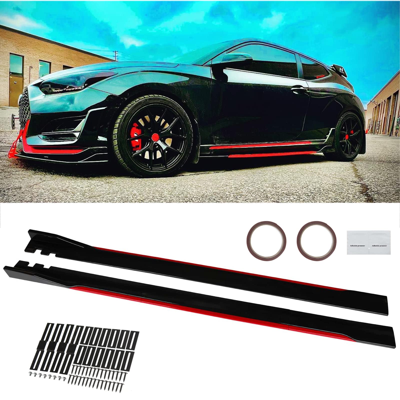 Amazon.com: Universal Gloss Black Rocker Panel Extension Lower