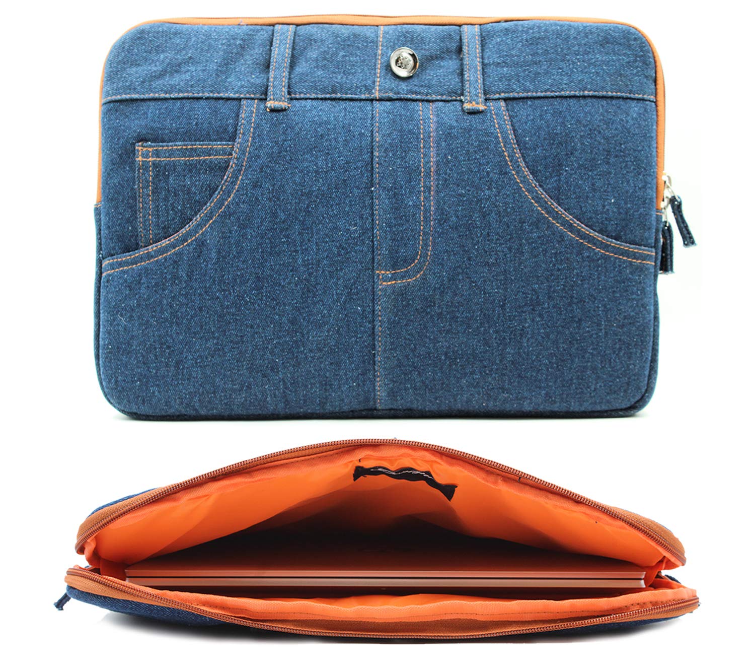 The Purani Jeans Fabric Case Cover for Upto 15 inch Laptop, Blue (B091Q229L3) Amazon Price History, Amazon Price Tracker