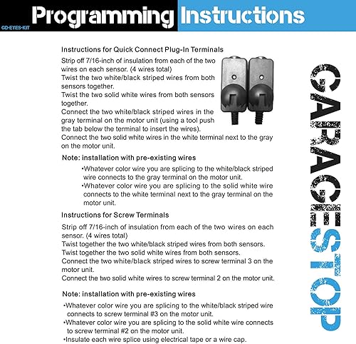 Miniatura 3 de 2 ojos de haz de seguridad con sensor de seguridad para 41A5034 Liftmaster Sears Chamberlain Craftsman Abridor de puerta de garaje con soportes (1