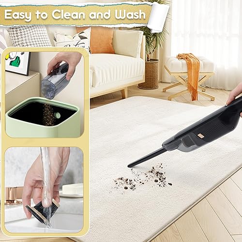 Miniatura 7 de Aspiradora de mano inalámbrica, succión de alta potencia de 15 KPA, carga rápida USB, aspiradora de automóvil con base de almacenamiento, eliminador