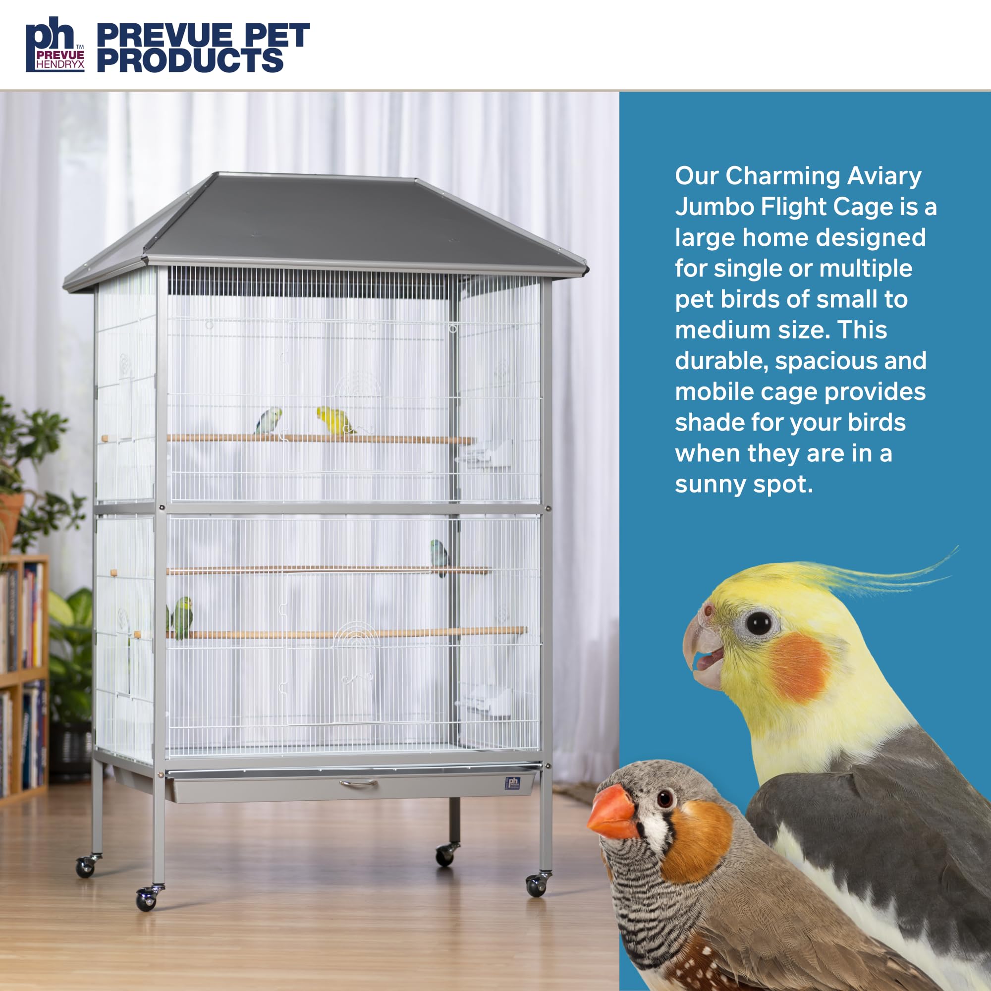Amazon.com : Prevue Pet Products Charming Aviary Jumbo Flight Cage