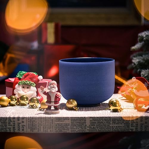 Miniatura 2 de TOPFUND A Note - Cuenco de cristal de 7 pulgadas, chakra del tercer ojo, con esponja acolchada, paquete de tanque y delantero de gamuza