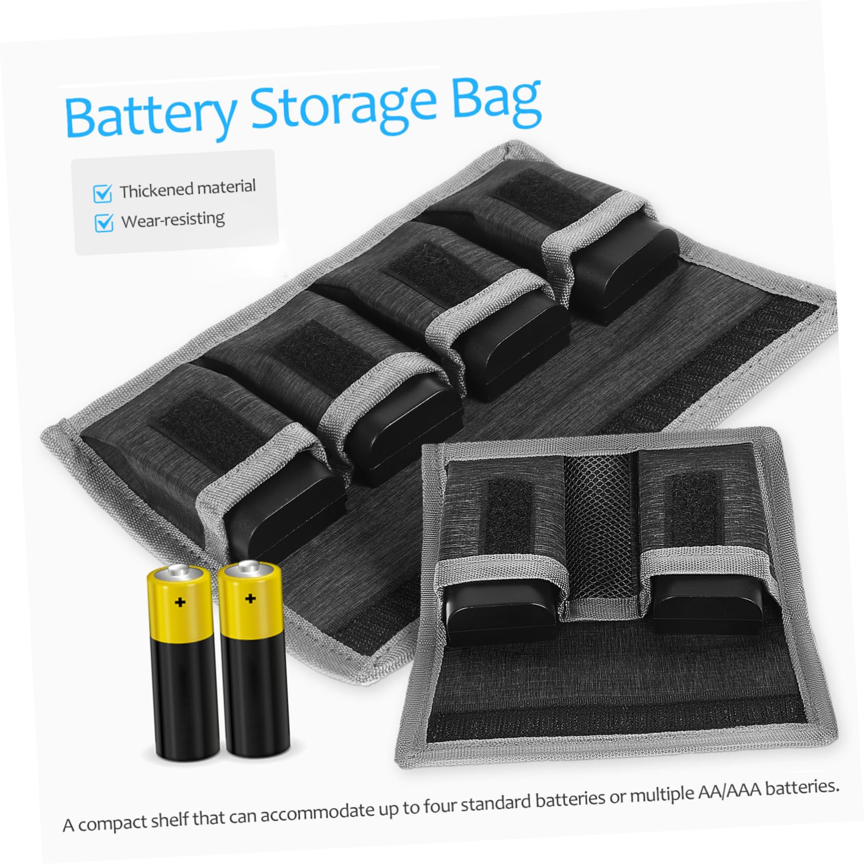 OSALADI Batterie Tasche Für Kamera Akku Aufbewahrung Organizer Mit Selbstklebendem Verschluss Kompakt Elektronik Etui Für Reise Und Alltag 21X9X1.5Cm