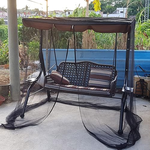 Miniatura 9 de RESOYE Mosquitera para patio y jardín al aire libre, pantalla de malla de poliéster con apertura de cremallera y tienda de campaña de techo, casa de