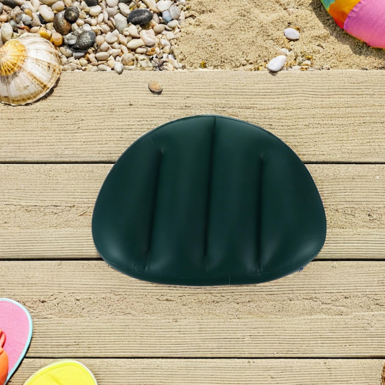 ORFOFE 5 Stück Pack Aufblasbare Kajak Sitzkissen aus PVC Faltbar Schnell Aufblasbar für Angelboote Kanus und Outdoor Wassersport Dunkelgrün