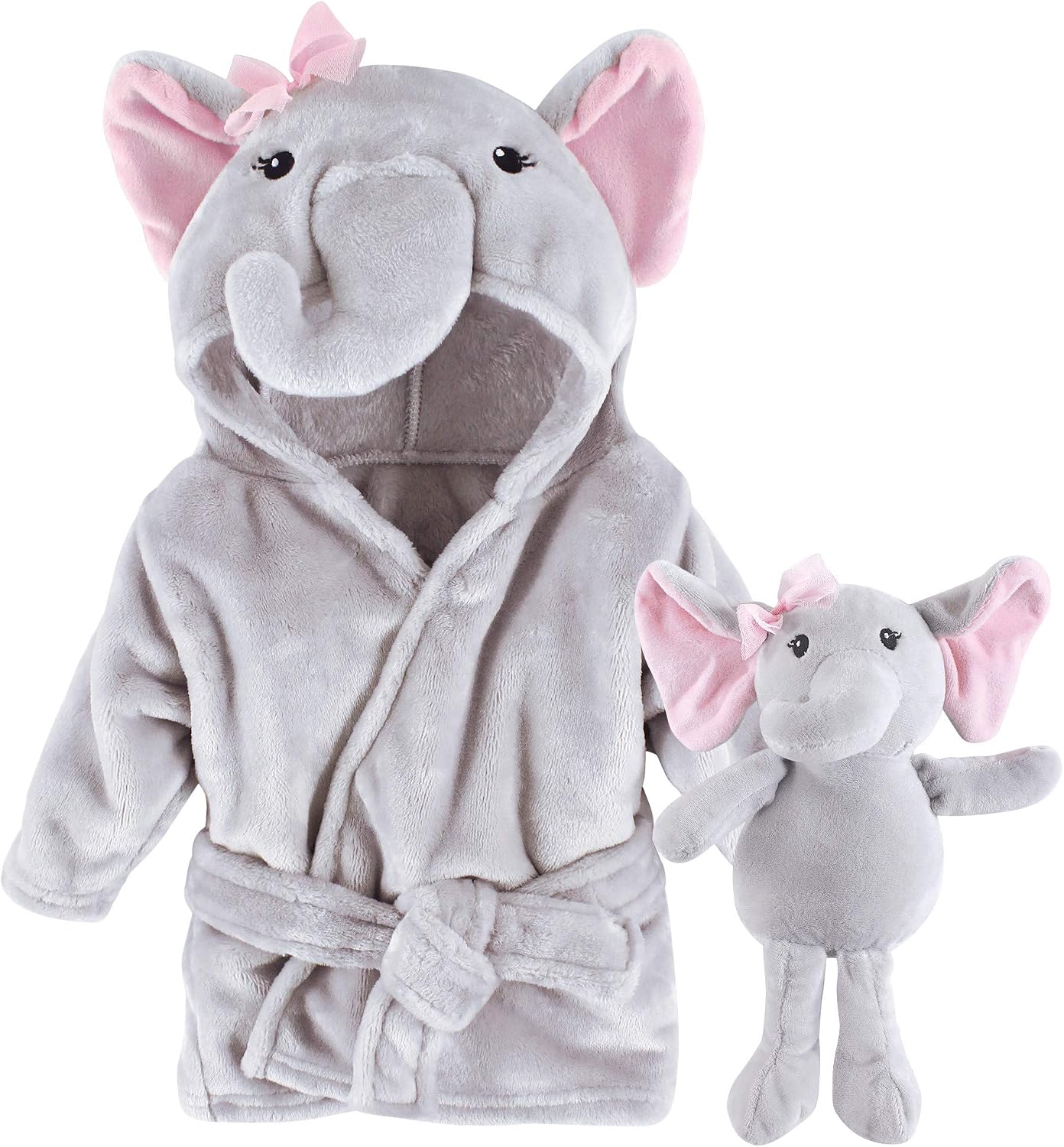 Hudson Baby unisex-baby Plush Bathrobe and Toy Set image 5