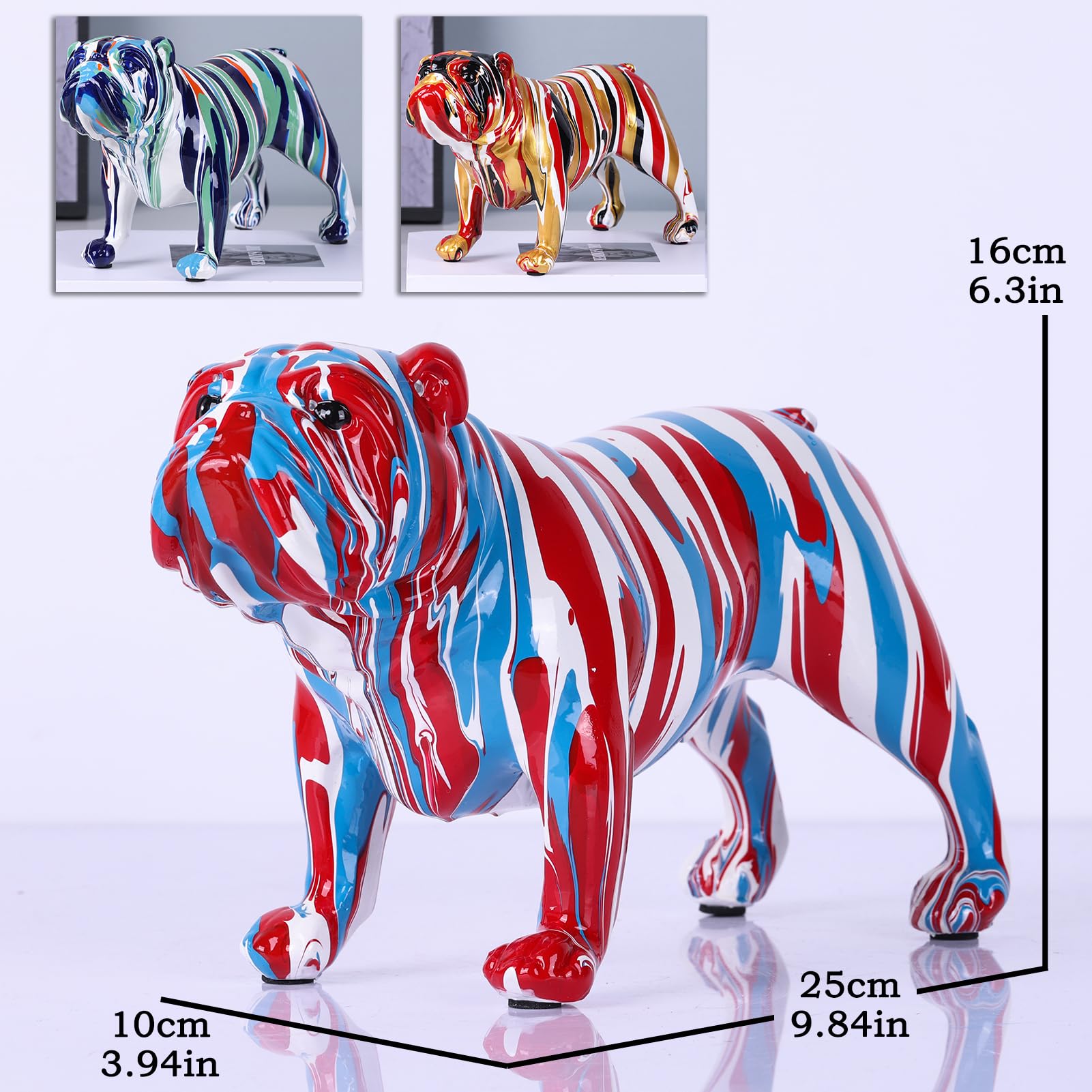 ブルドッグ フィギュア モダングラフィティアート デコレーションアニマル Amazon.co.jp: orenm ブルドッグ像 ホームデコレーション
